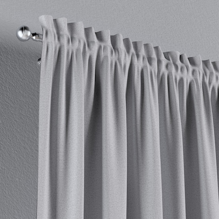 Zasłona na kanale z grzywką 1 szt. 130x245 jasny szary