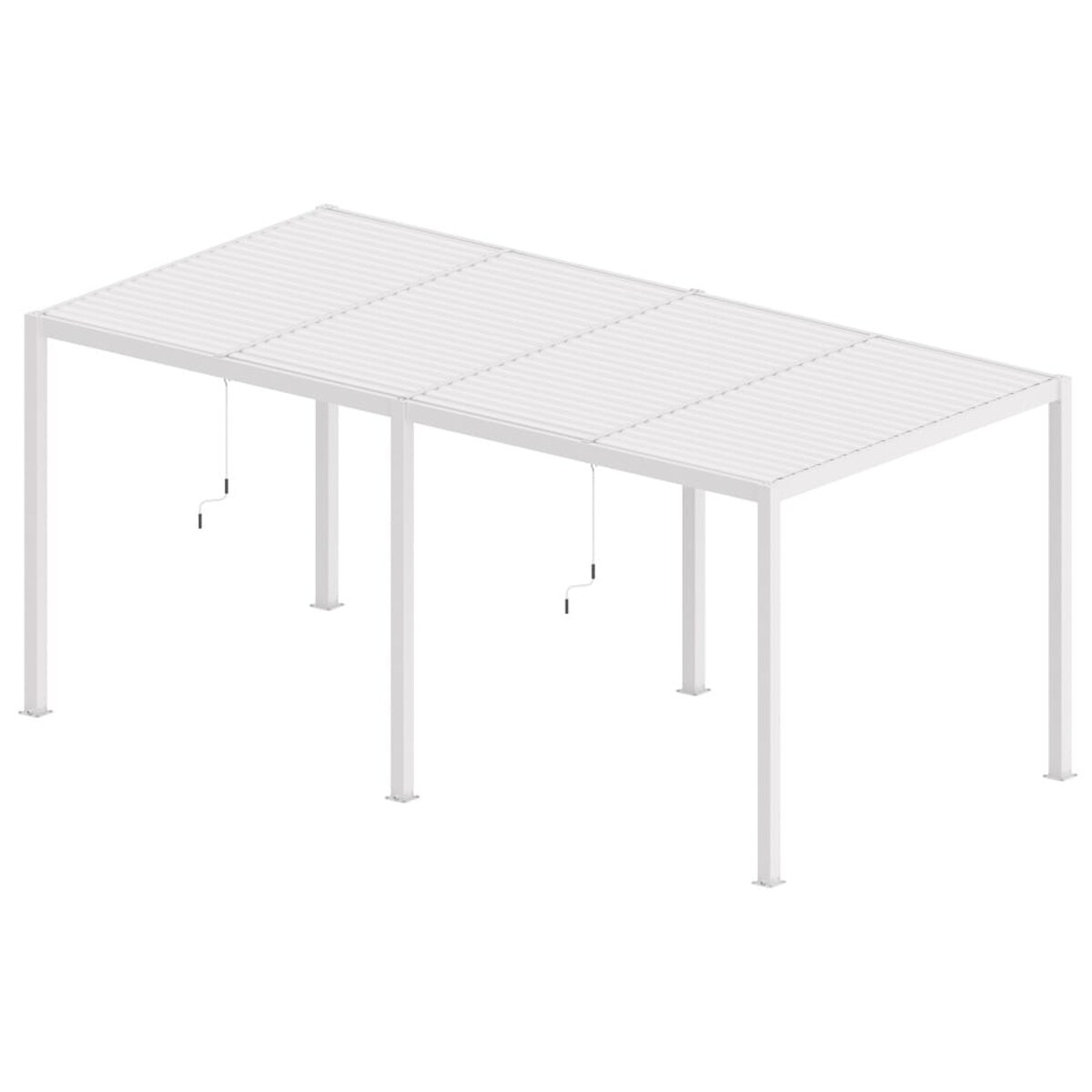 Pergola ogrodowa podwójna Luxe 5.8x4m manualna biała