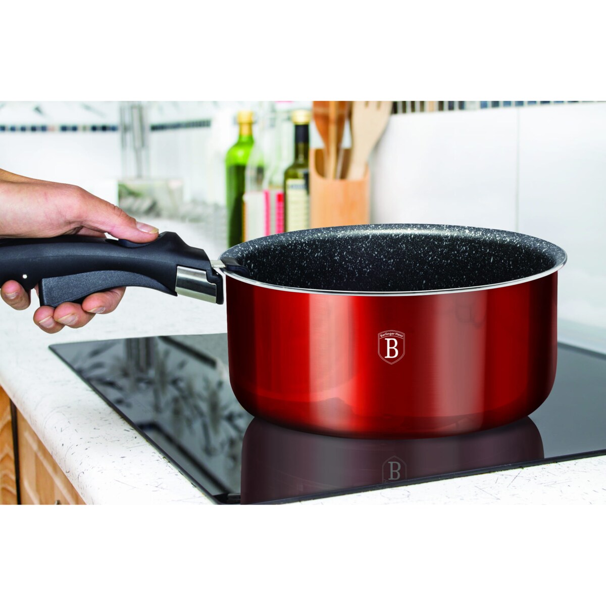 Zestaw 12 elementów garnki, patelnie, akcesoria BerlingerHaus BH-1674