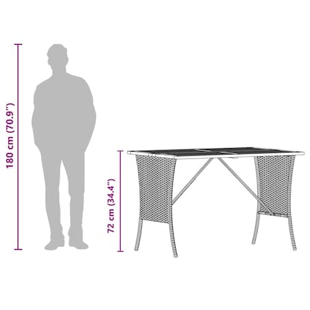 vidaXL Stół ogrodowy z blatem z drewna akacjowego beżowy 105x75x72 cm