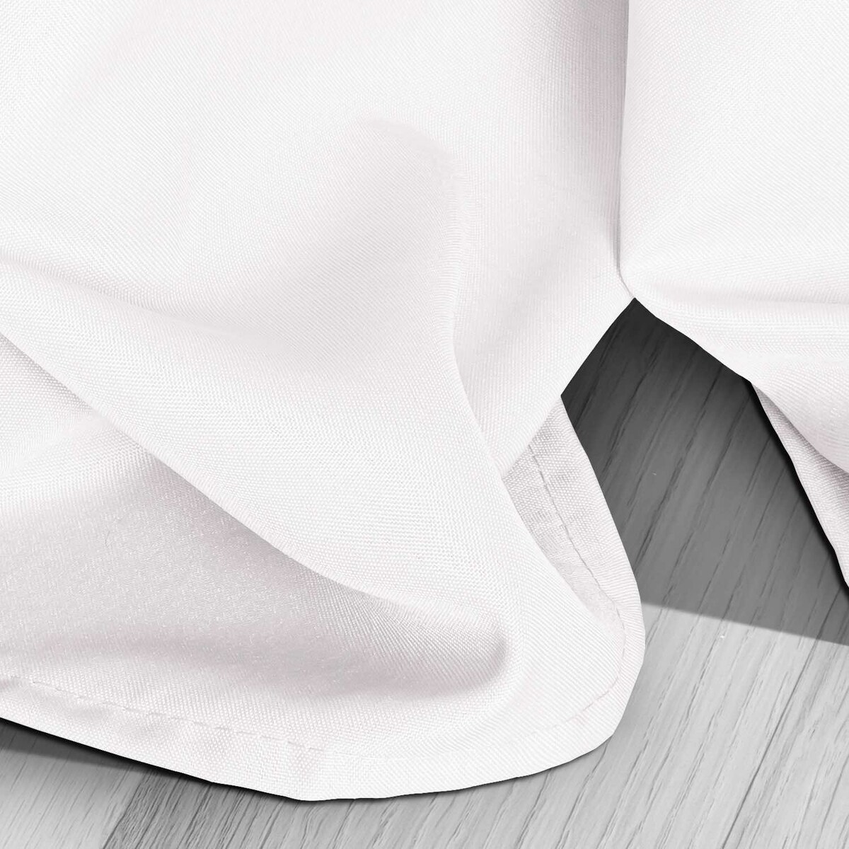 Biała Zasłona Gotowa 140 x 250 na Przelotkach matowa Dekoracyjna Zwiewna