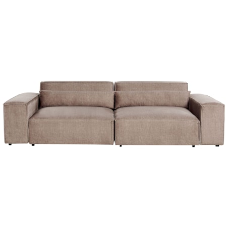 Sofa modułowa 2-osobowa brązowa HELLNAR
