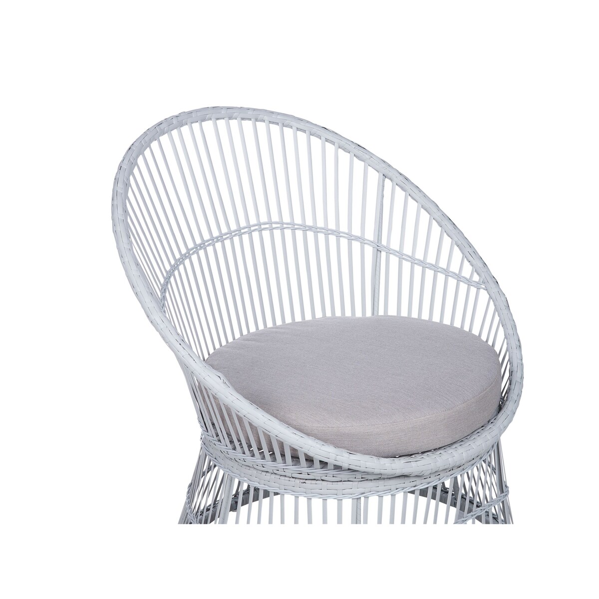 Zestaw mebli balkonowych z technorattanu biały MESYNA