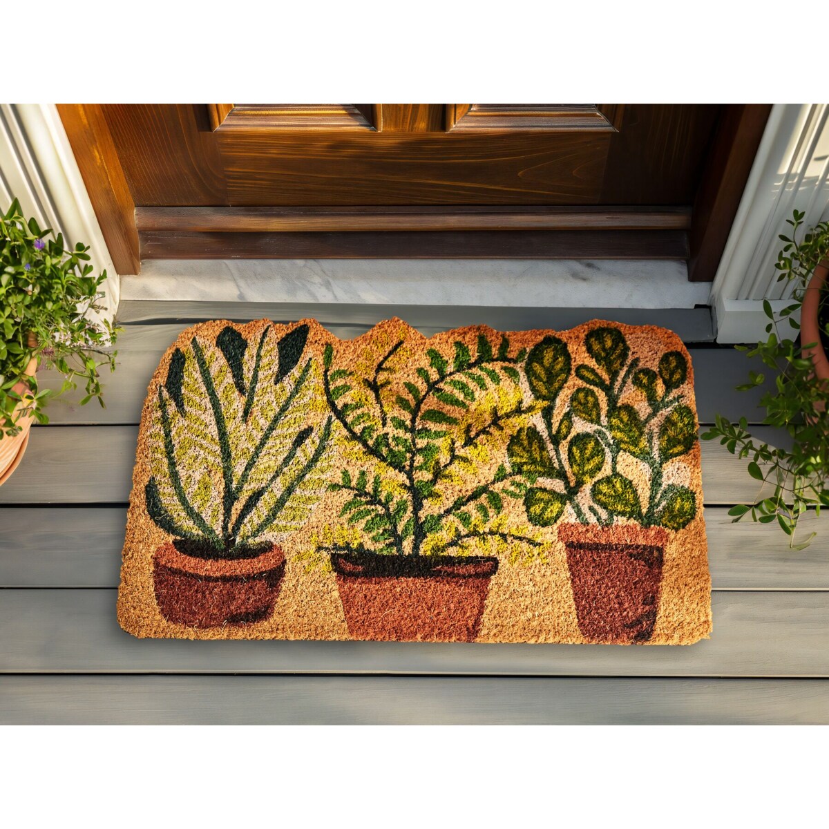 Wycieraczka ANAMUDI 40 x 60 cm Włókno kokosowe Naturalny