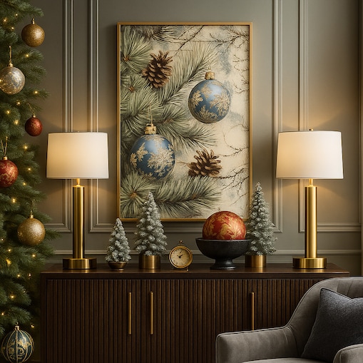 Plakat Bombka Niebieska 50cm x 70cm