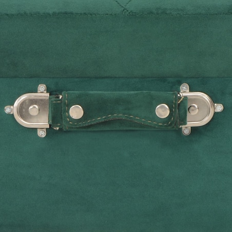 vidaXL Stołki ze schowkami, 3 szt., zielone, aksamitne