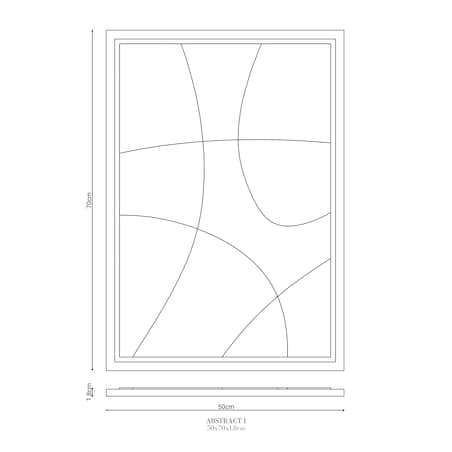 Obraz 3D 50x70cm Abstract I – Dekoracja Ścienna z Tynku Naturalnego, Natural Cream Minimalistyczny Relief