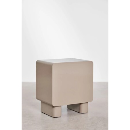 Szafka nocna 50x40 cm z dwoma szufladami z MDF Sheila, kawa z mlekiem