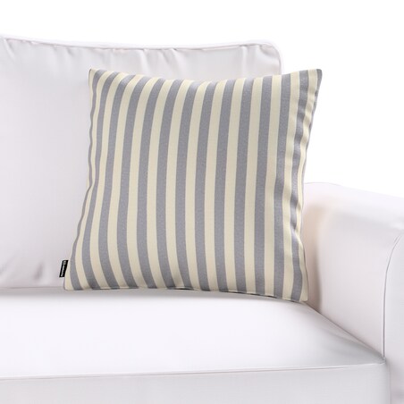 Poszewka Kinga na poduszkę 43x43 granatowo-białe pasy (1,5cm)