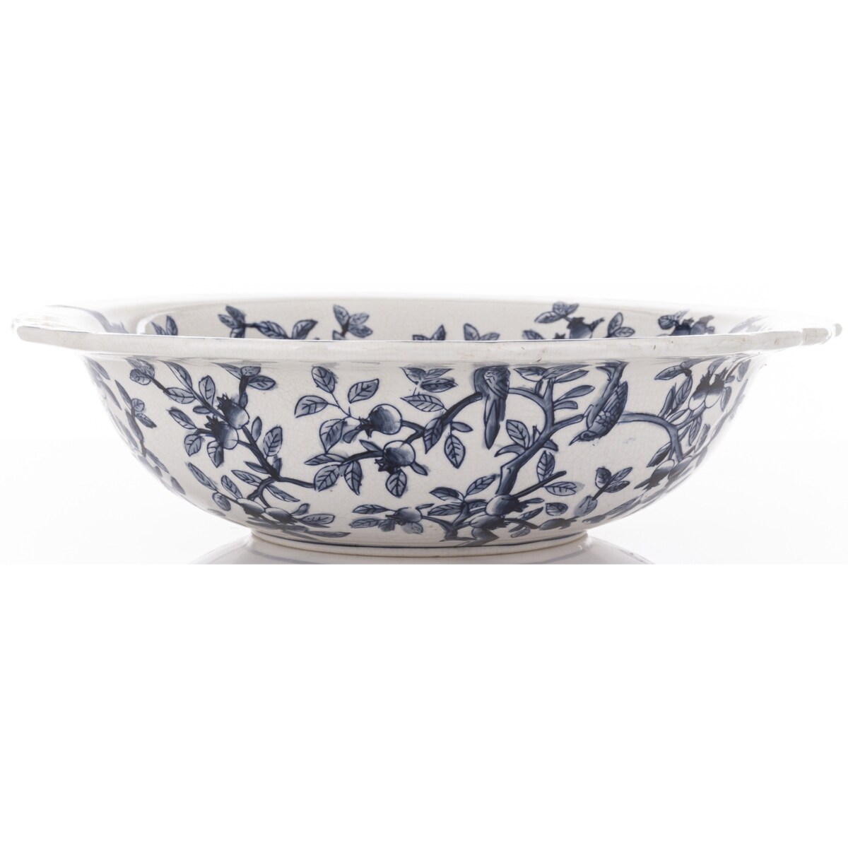 Dzbanek porcelanowy dekoracyjny 26x17x22 i 9x34x34 cm MODELLO BLU z misą