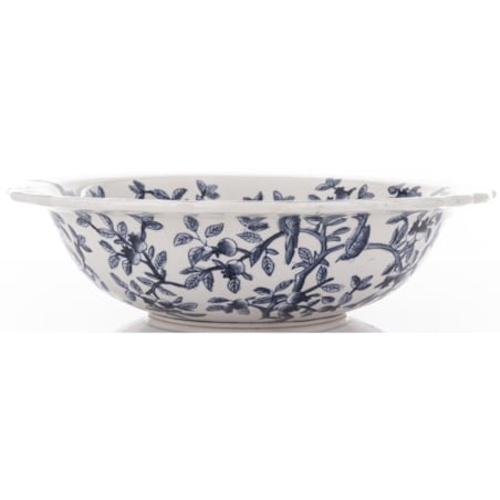 Dzbanek porcelanowy dekoracyjny 26x17x22 i 9x34x34 cm MODELLO BLU z misą