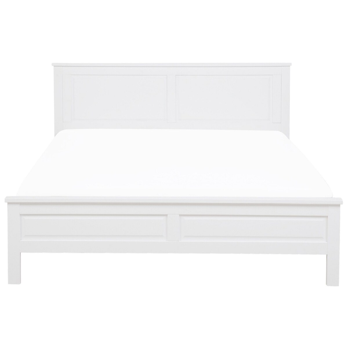 Łóżko drewniane 180 x 200 cm białe OLIVET