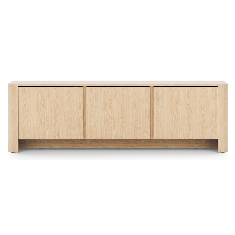 Szafka RTV BALI trzydrzwiowa o zaokrąglonych kształtach Dąb Vincenza