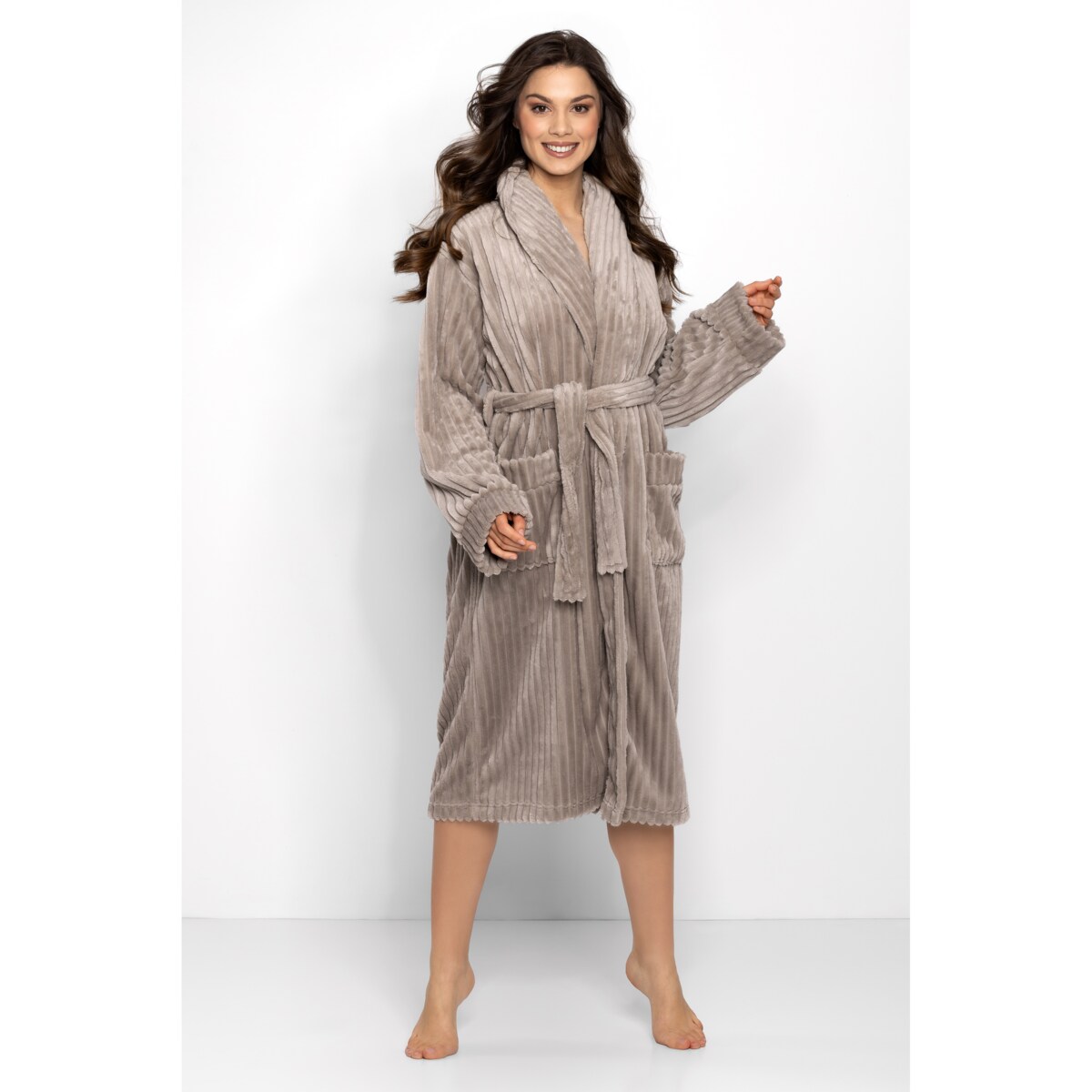 Szlafrok One And Only Long Beige Beige, XXL