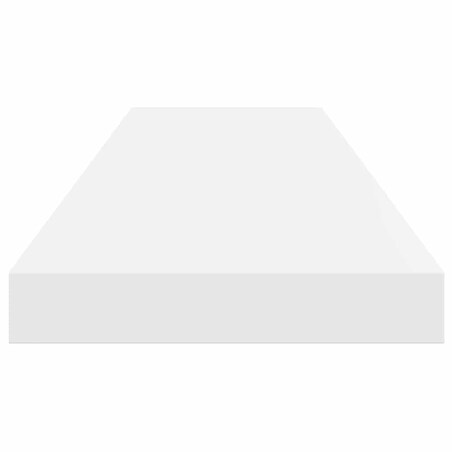 vidaXL Półki ścienne, 2 szt, wysoki połysk, białe, 80x23,5x3,8 cm, MDF