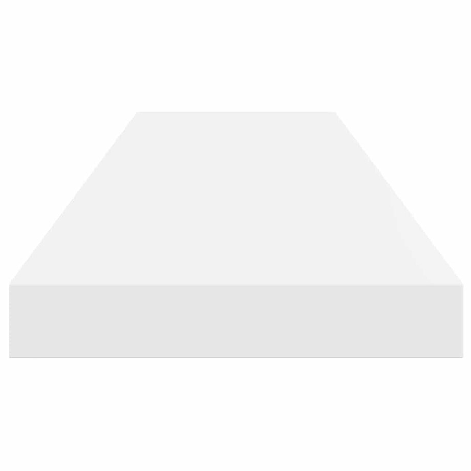 vidaXL Półki ścienne, 2 szt, wysoki połysk, białe, 80x23,5x3,8 cm, MDF