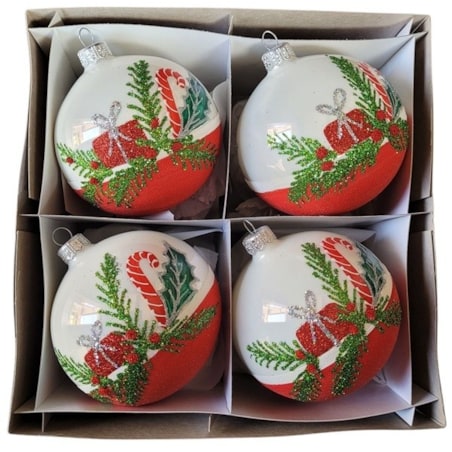 Bombka szklana 4 szt. Ø 100 mm VACANZE