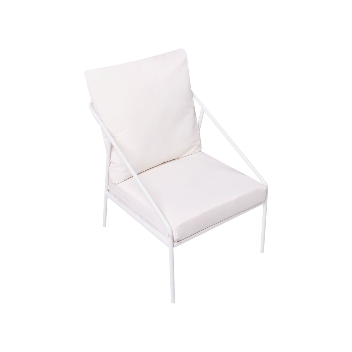 Zestaw ogrodowy ze stolikiem dla 4 osób USTICA Metal Biały