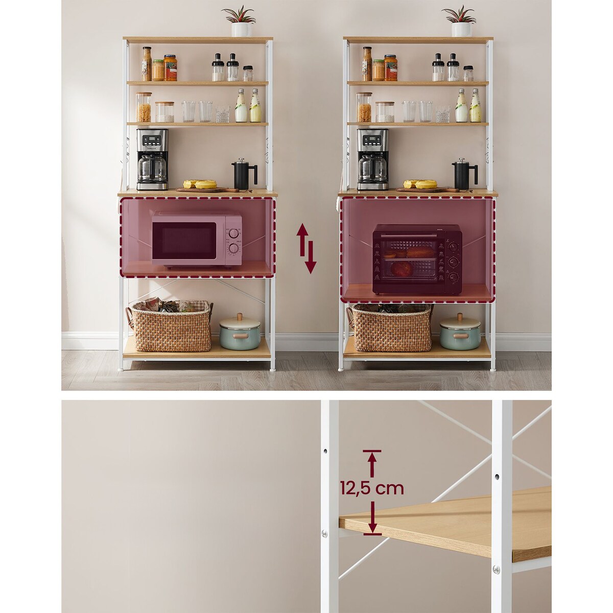 Szafka Kuchenna Wyspa z Półkami Nowoczesny Regał - Dąb