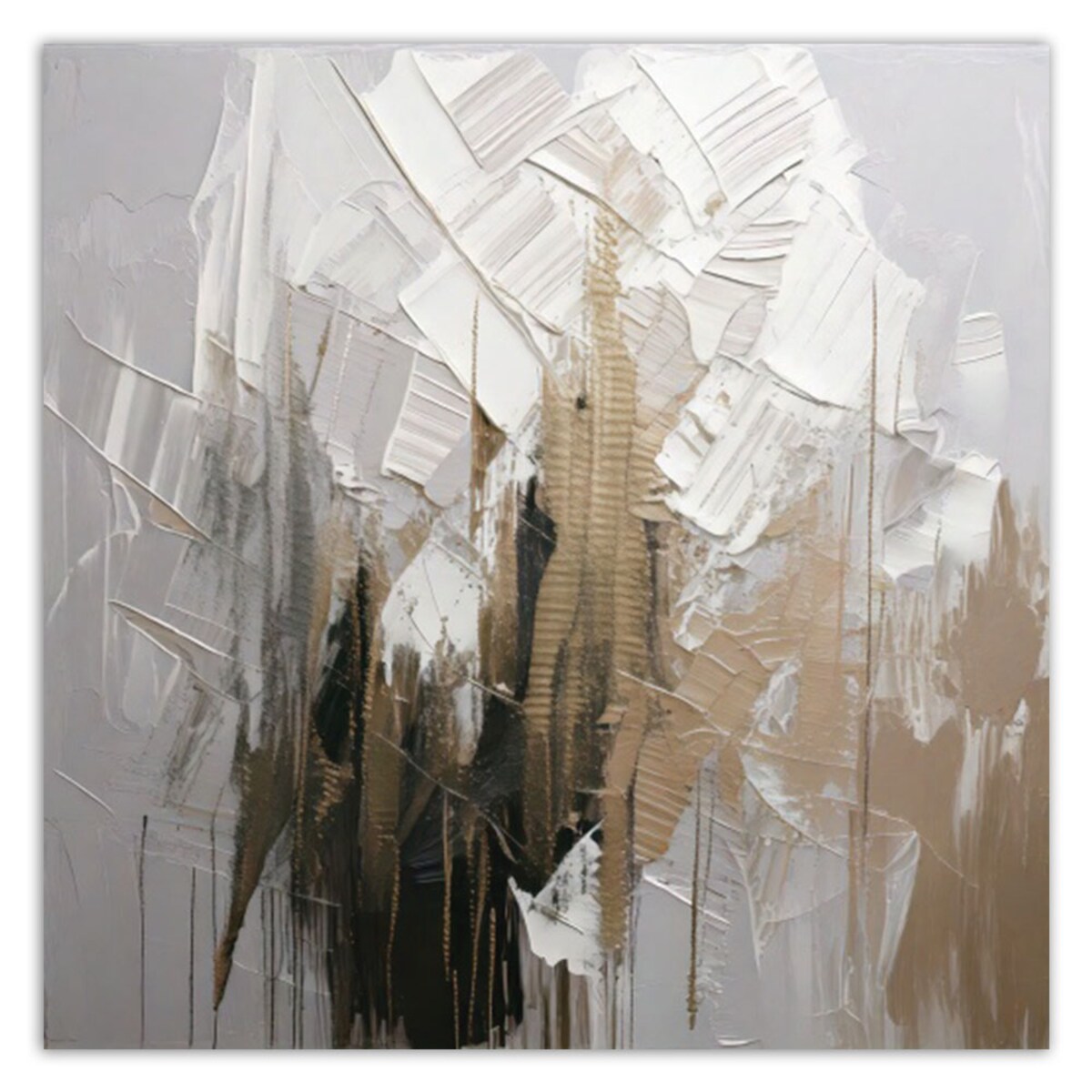 Feeby Obraz do salonu, Abstrakcja Tekstura Neutralne Barwy 30x30