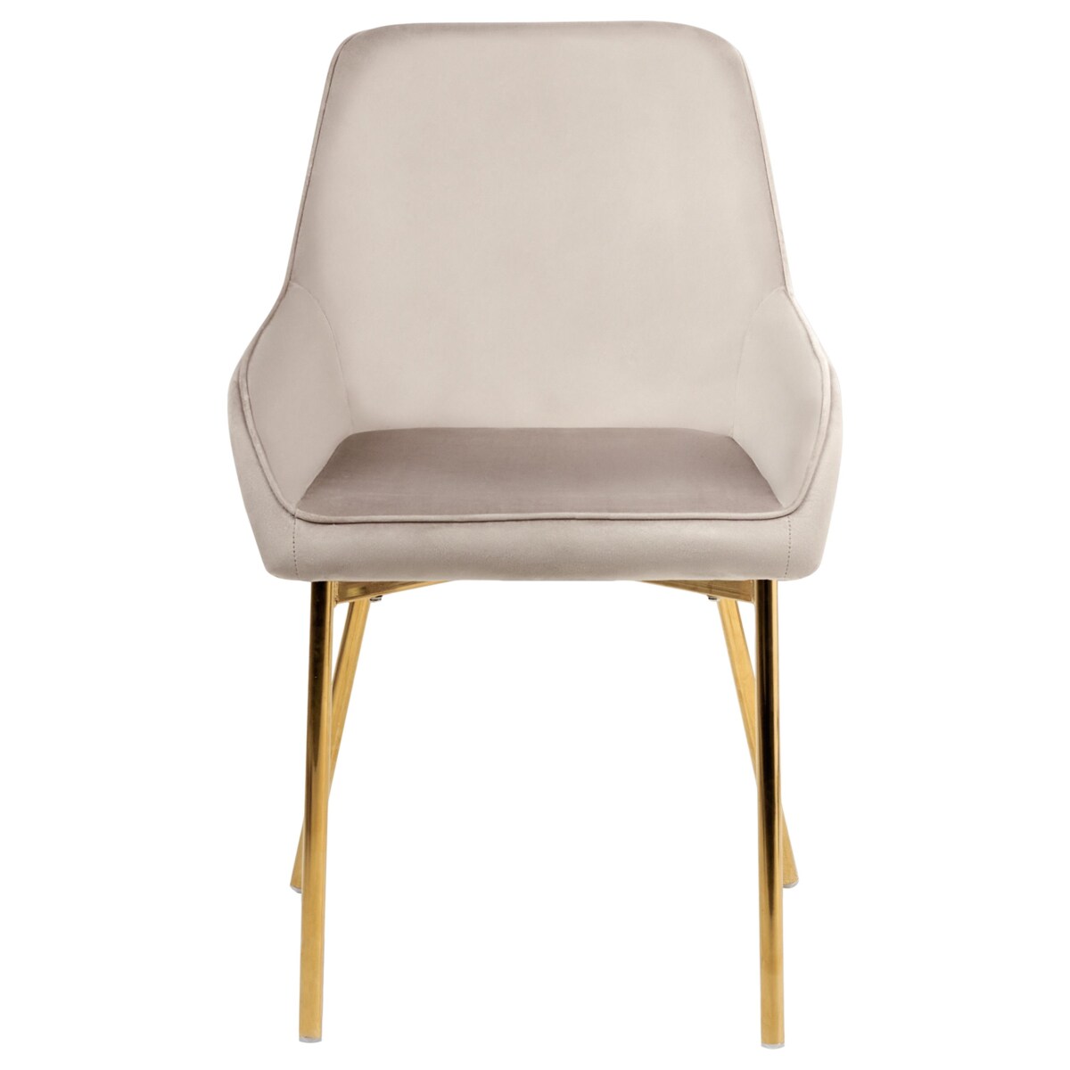 Zestaw 2 krzeseł do jadalni LOVERNA Welur Beżowy