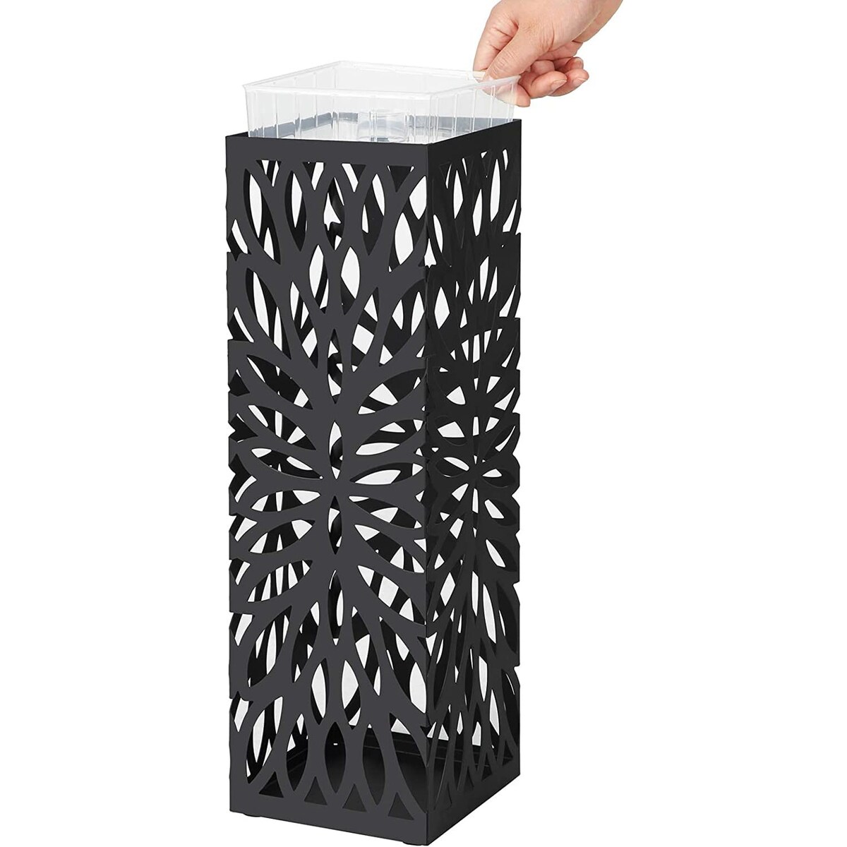 Parasolnik Metalowy 15,5X15,5X49 Cm Czarny