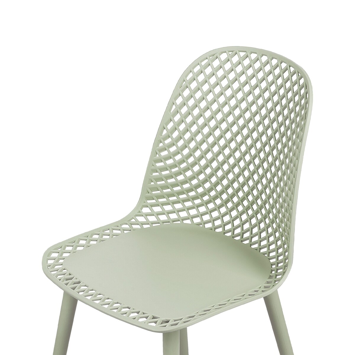 Zestaw 4 krzeseł do jadalni EMORY Jasnozielony