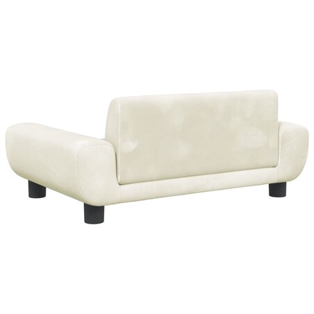 vidaXL Sofa dla dzieci, kremowa, 70x45x33 cm, aksamit
