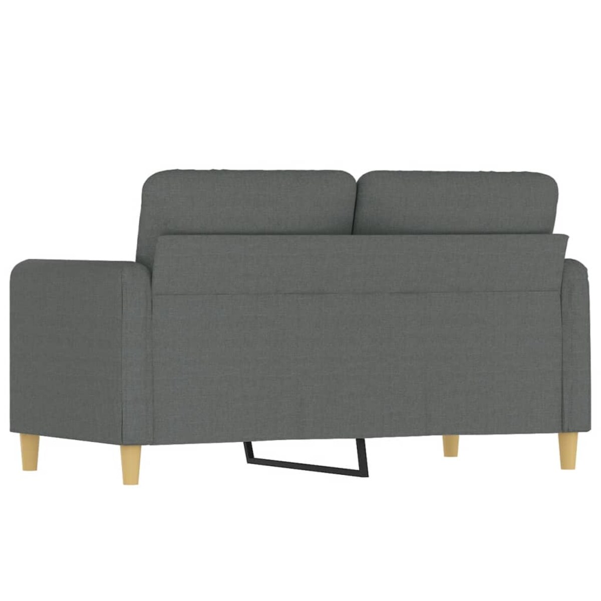 vidaXL Sofa 2-osobowa, ciemnoszara, 120 cm, tapicerowana tkaniną
