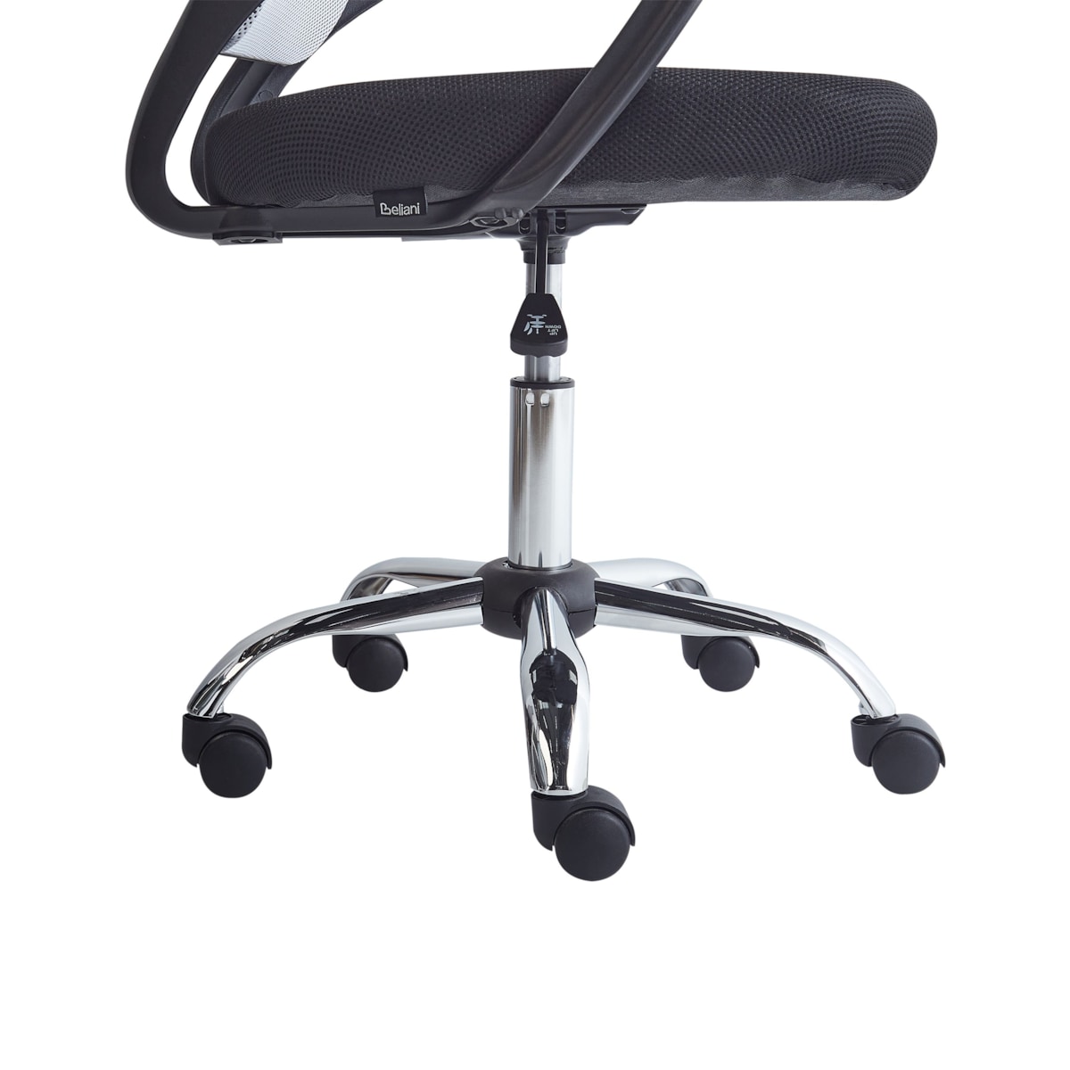 Krzesło biurowe regulowane czarno-białe SOLID