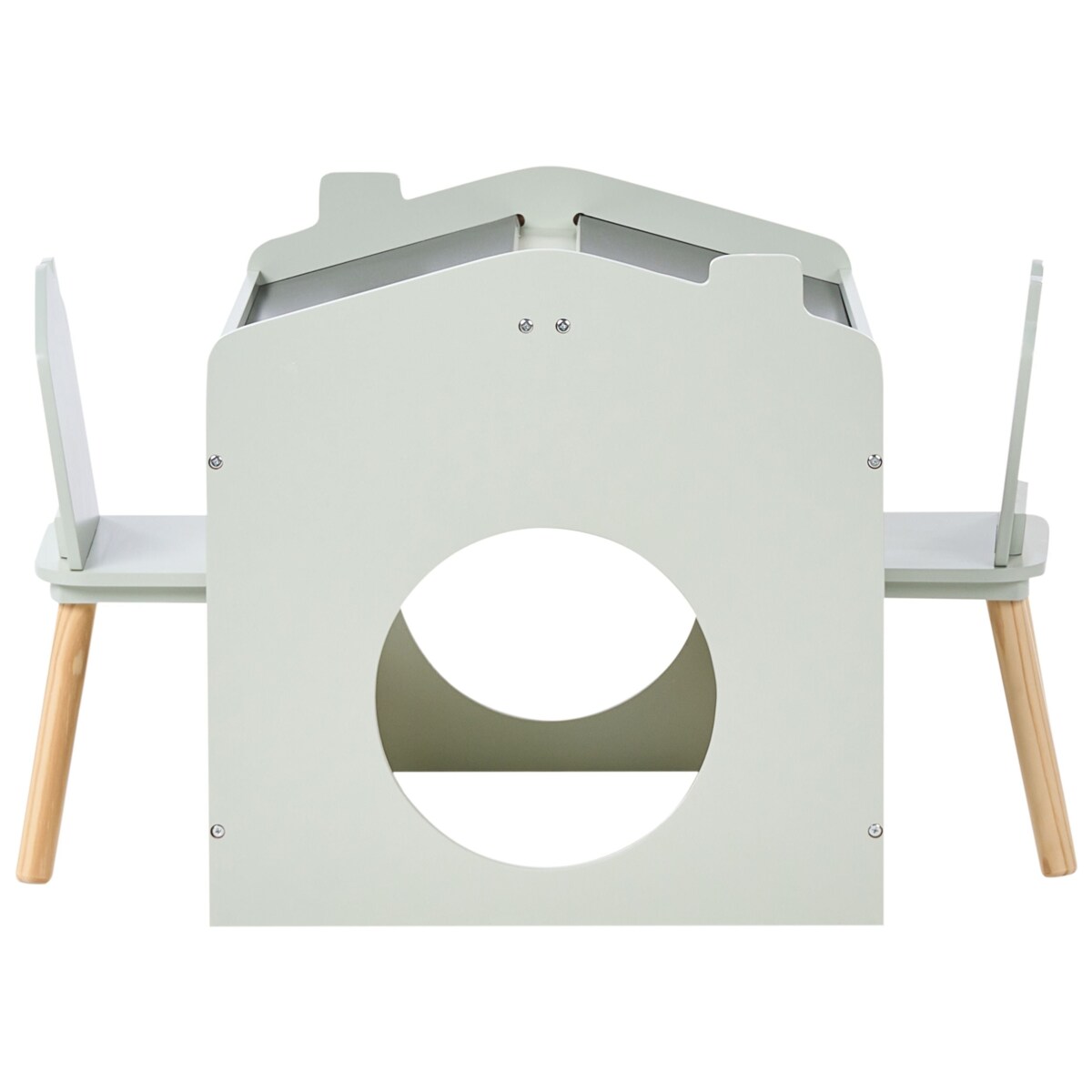 Stół z krzesłami dla dzieci QUILPIE Jasnozielony