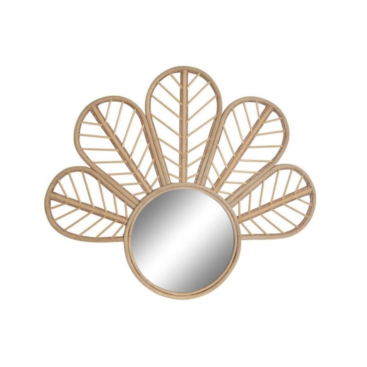 Lustro w rattanowej ramie 60x69x15 cm KOKKU