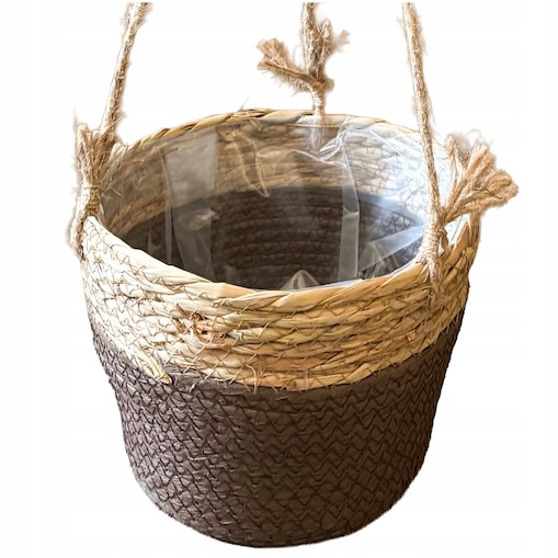 DONICZKA WISZĄCA BOHO 20cm pleciona na balkon taras do salonu sypialni