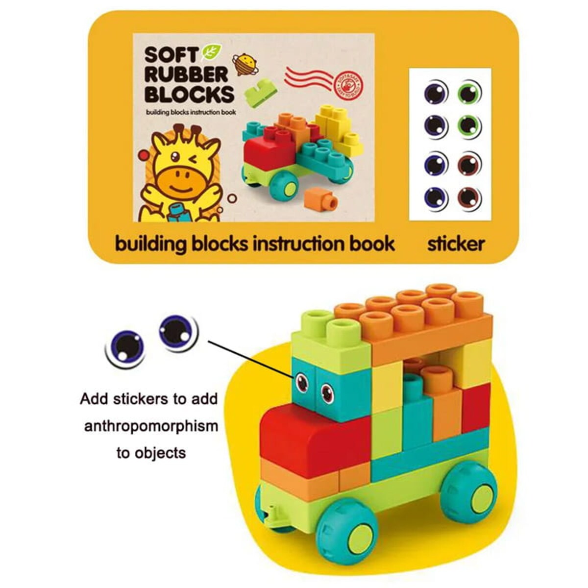 SOFT blocks - miękkie klocki konstrukcyjne 62 elementy