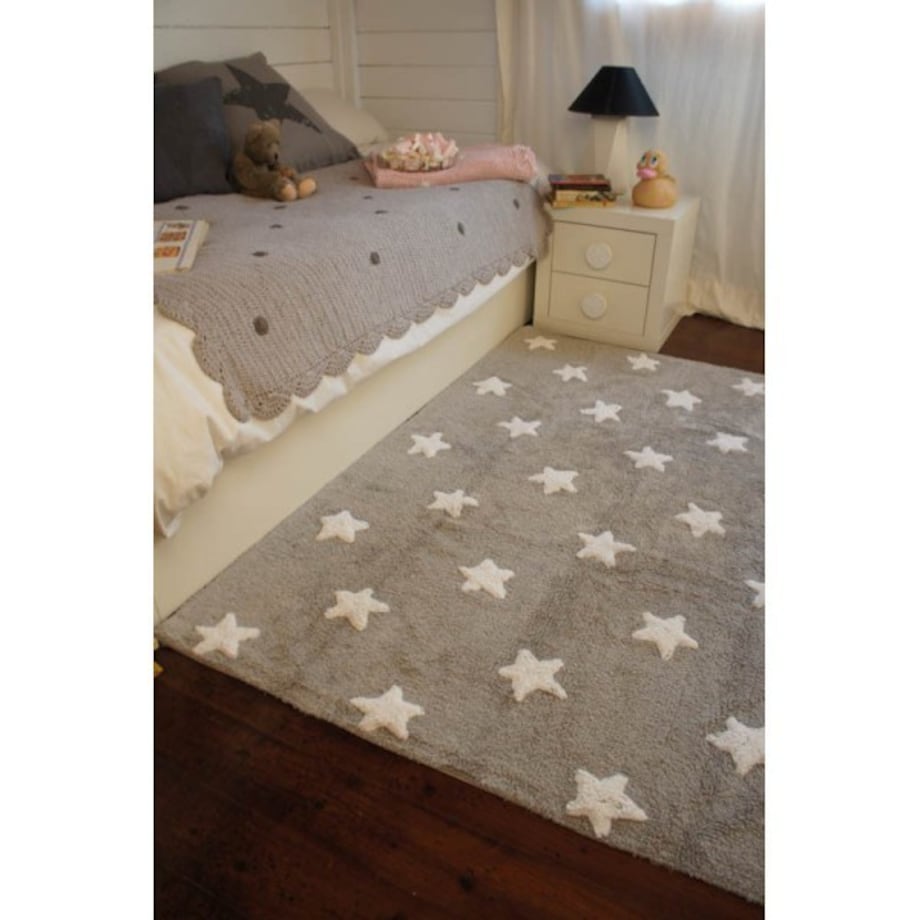 Dywan Bawełniany Grey Stars White 120x160 cm Lorena Canals