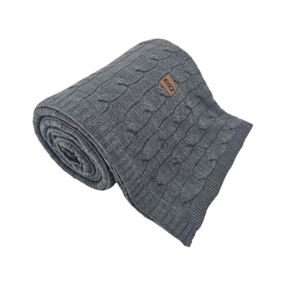 Koc dzianinowy kaszmir 200x220 cm – VERONA200 ANTHRACITE