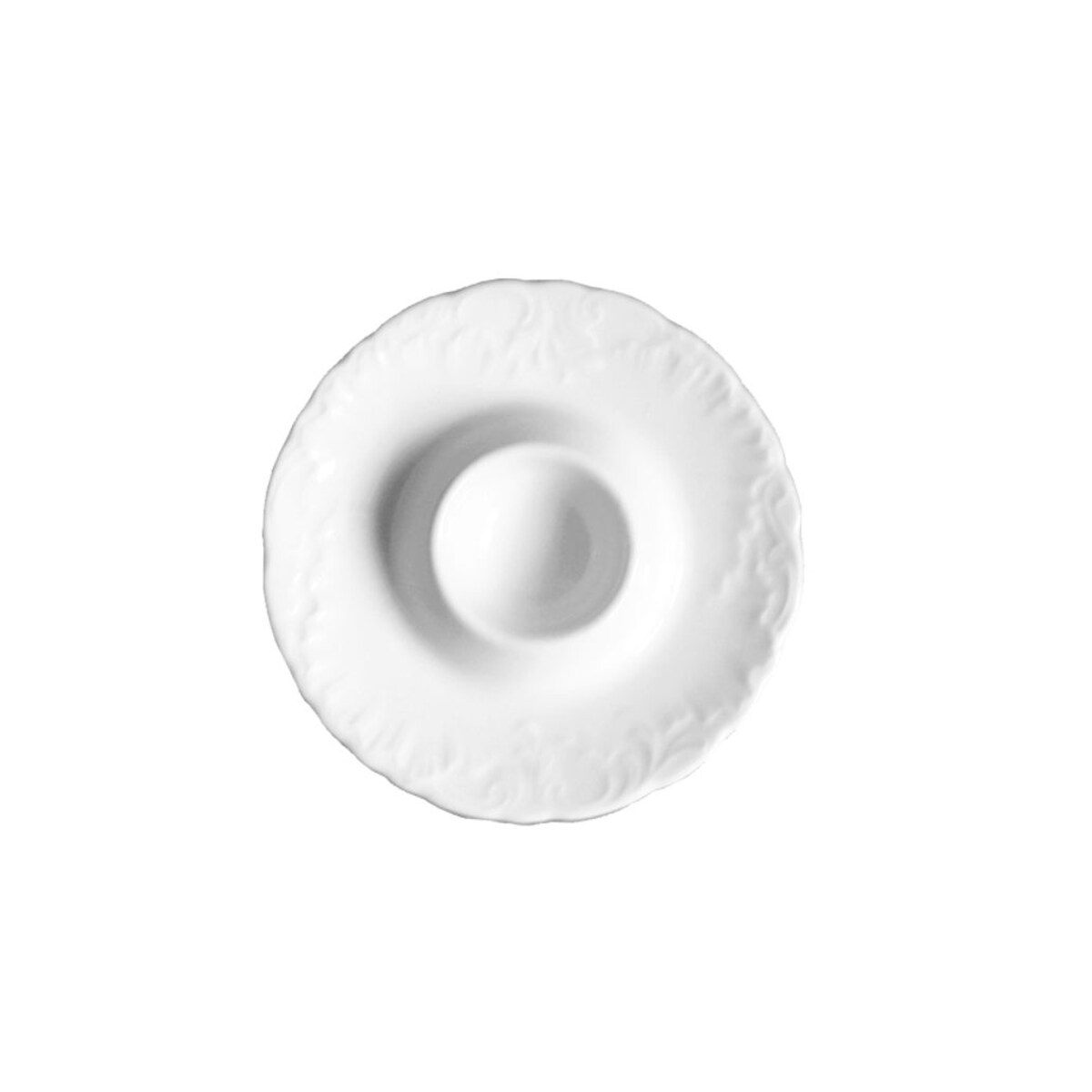 Kieliszek na jajko Rococo Maria białe 0001