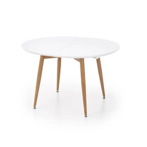 Stół EDWARD 120(200)x100 biały/dąb san remo rozkładany