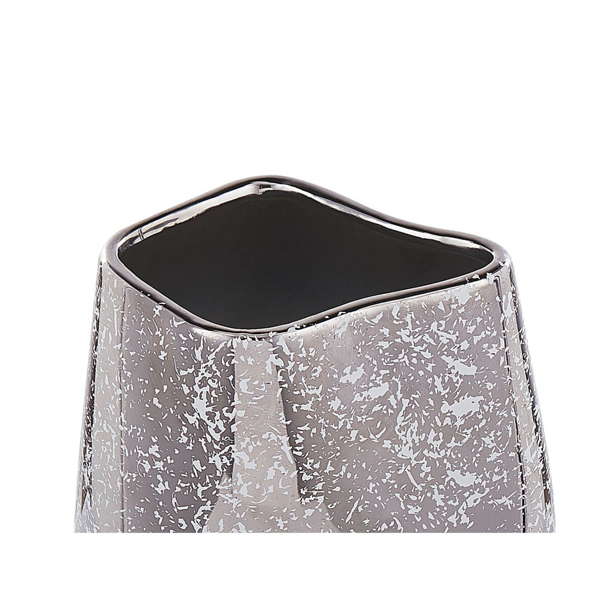 Wazon dekoracyjny ceramiczny 20 cm srebrny CIRTA