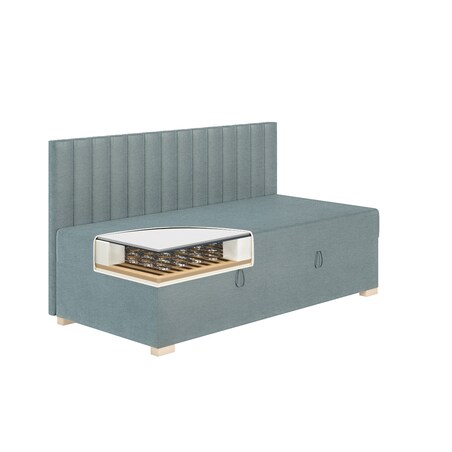 Mesonica Łóżko Chill, linie błękitne, 90x200