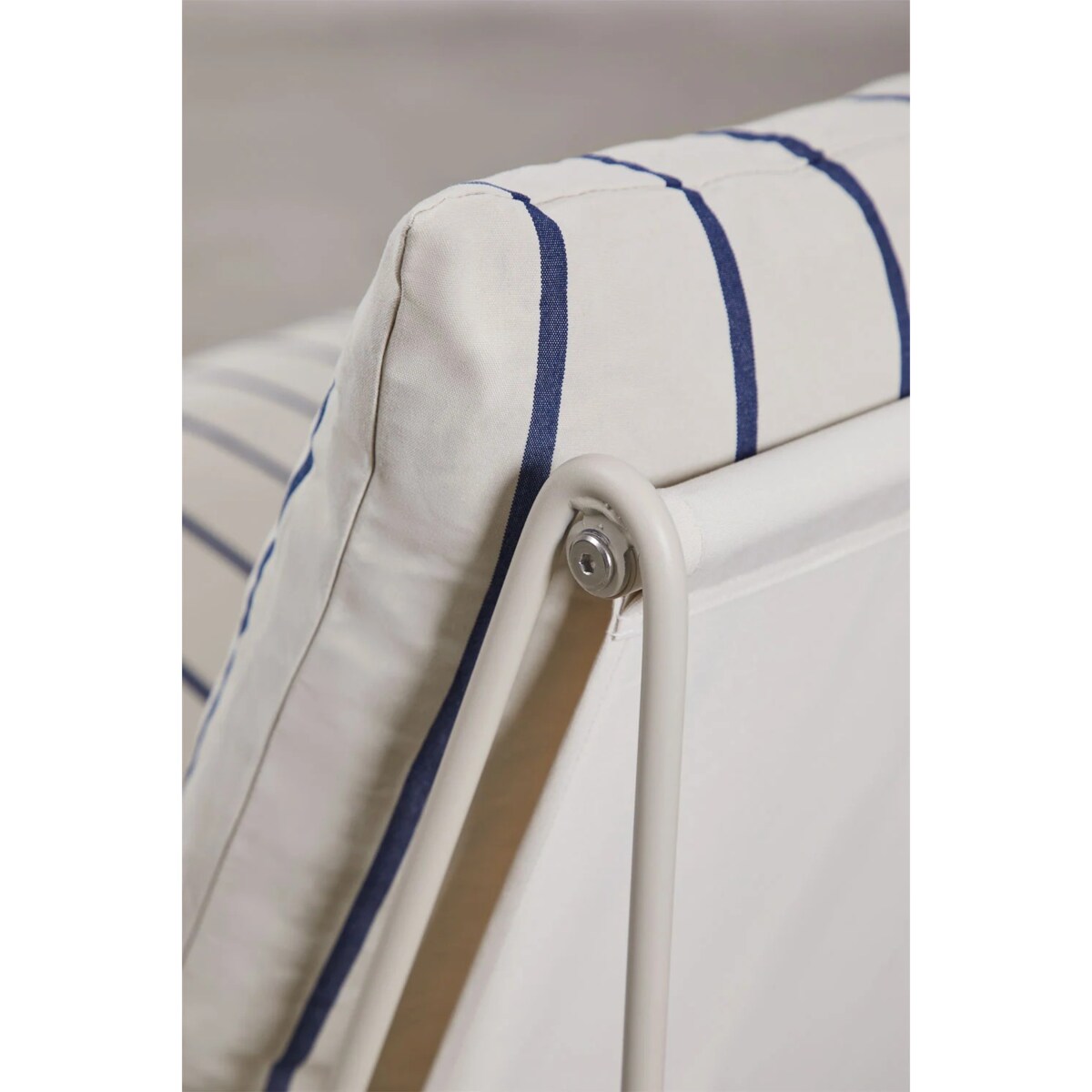 Fotel ogrodowy Amaro paski biało-granatowe