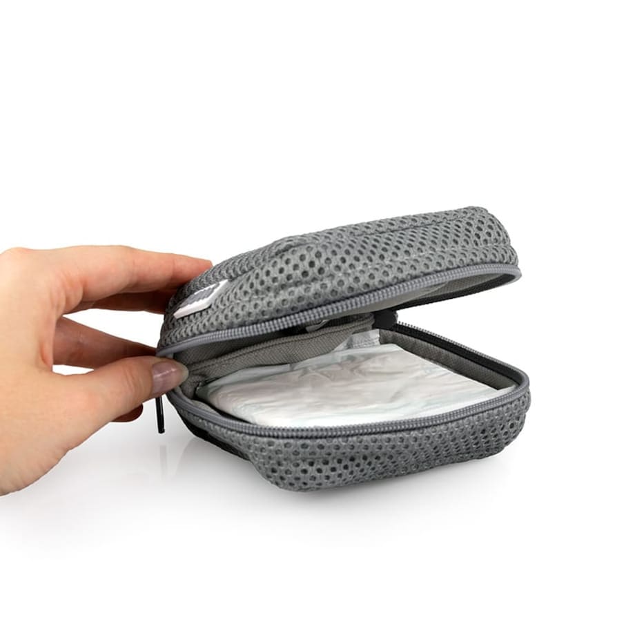 Organizer, etui w rozmiarze S, kosmetyczka na artykuły higieniczne, szara