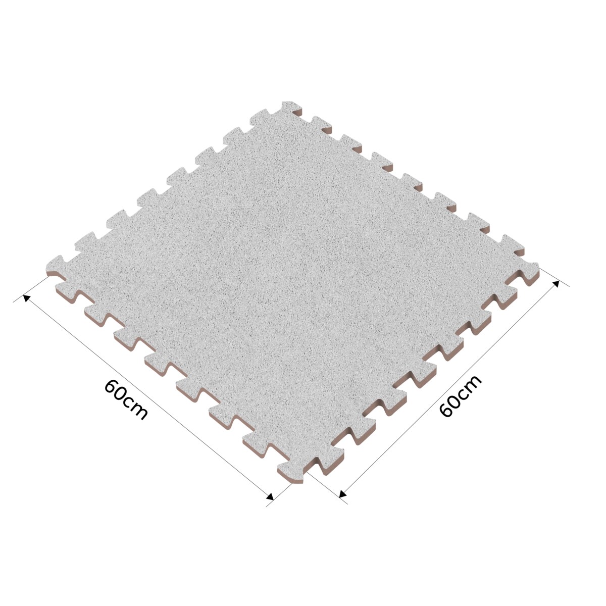Puzzle dywanowe mata piankowa dywan 6szt. brązowa Massido