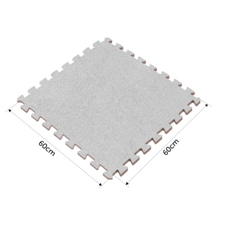 Puzzle dywanowe mata piankowa dywan 6szt. brązowa Massido