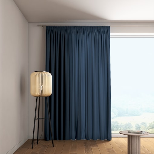 Zasłona na taśmie marszczącej 1 szt. 130x245 granatowy