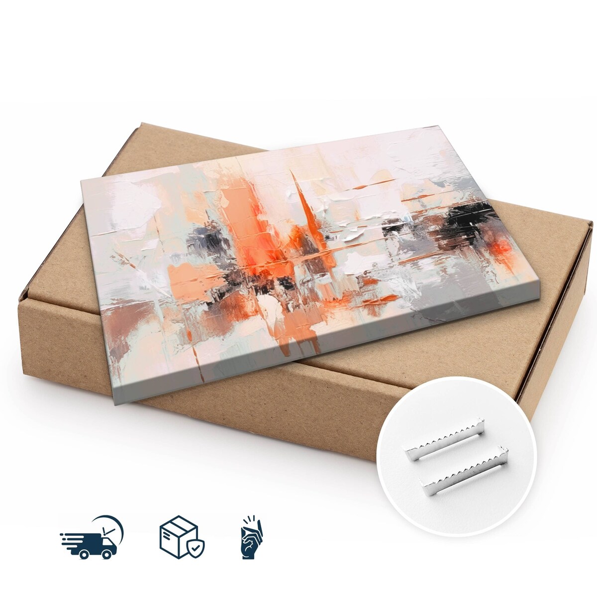 Obraz Na Płótnie Do Salonu Imitacja Farby Malarstwo Abstrakcja 70x50cm