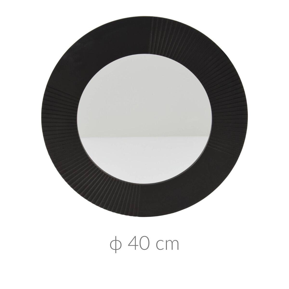 Lustro okrągłe, czarna rama