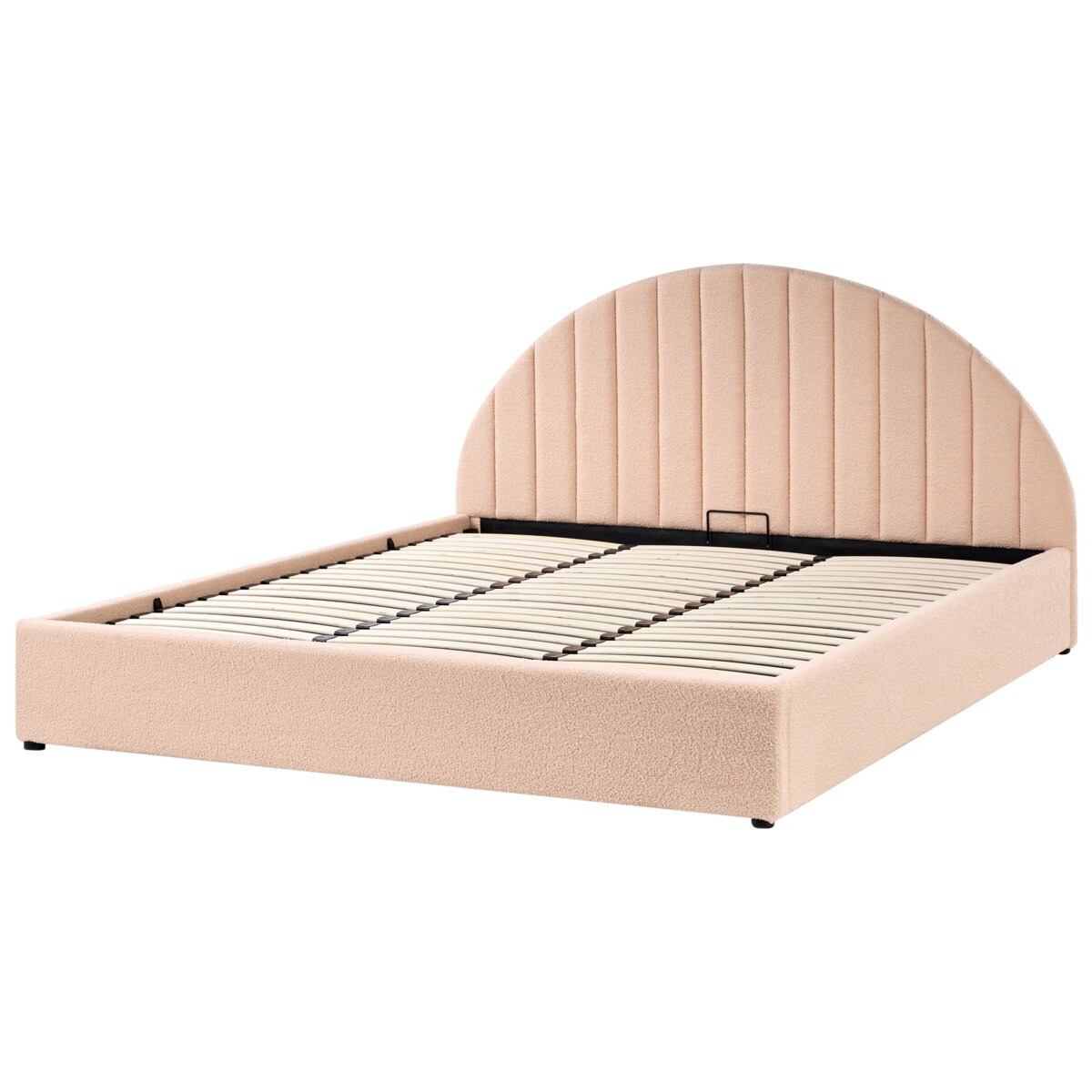 Łóżko z pojemnikiem Boucle CHADENET 180 x 200 cm Brzoskwiniowy