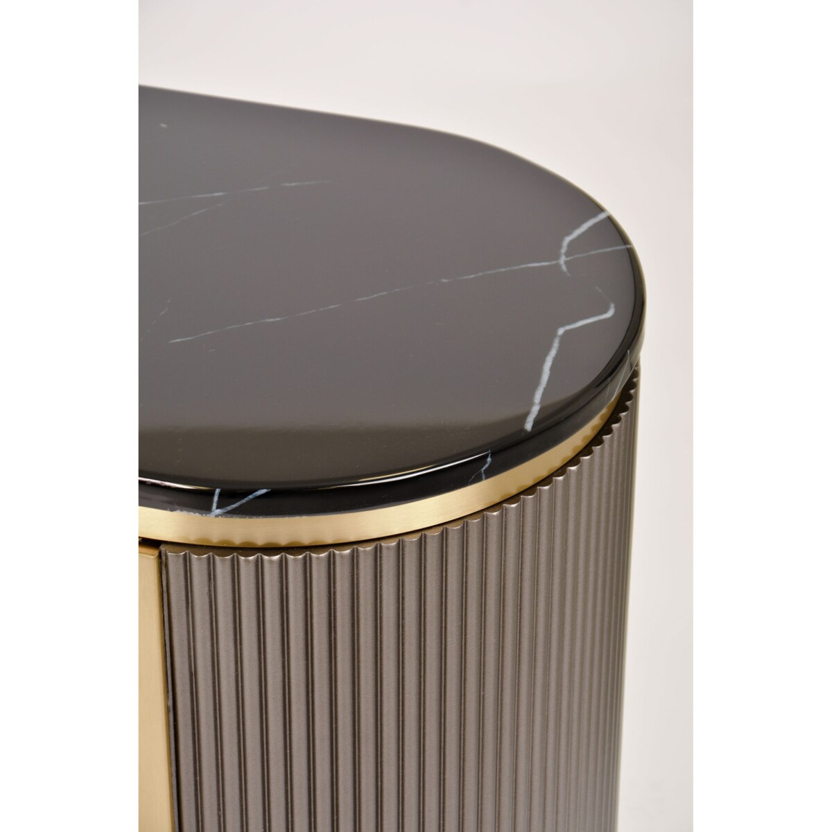 Komoda RTV złota grafitowa Omega Glamour Premium 200x40x60