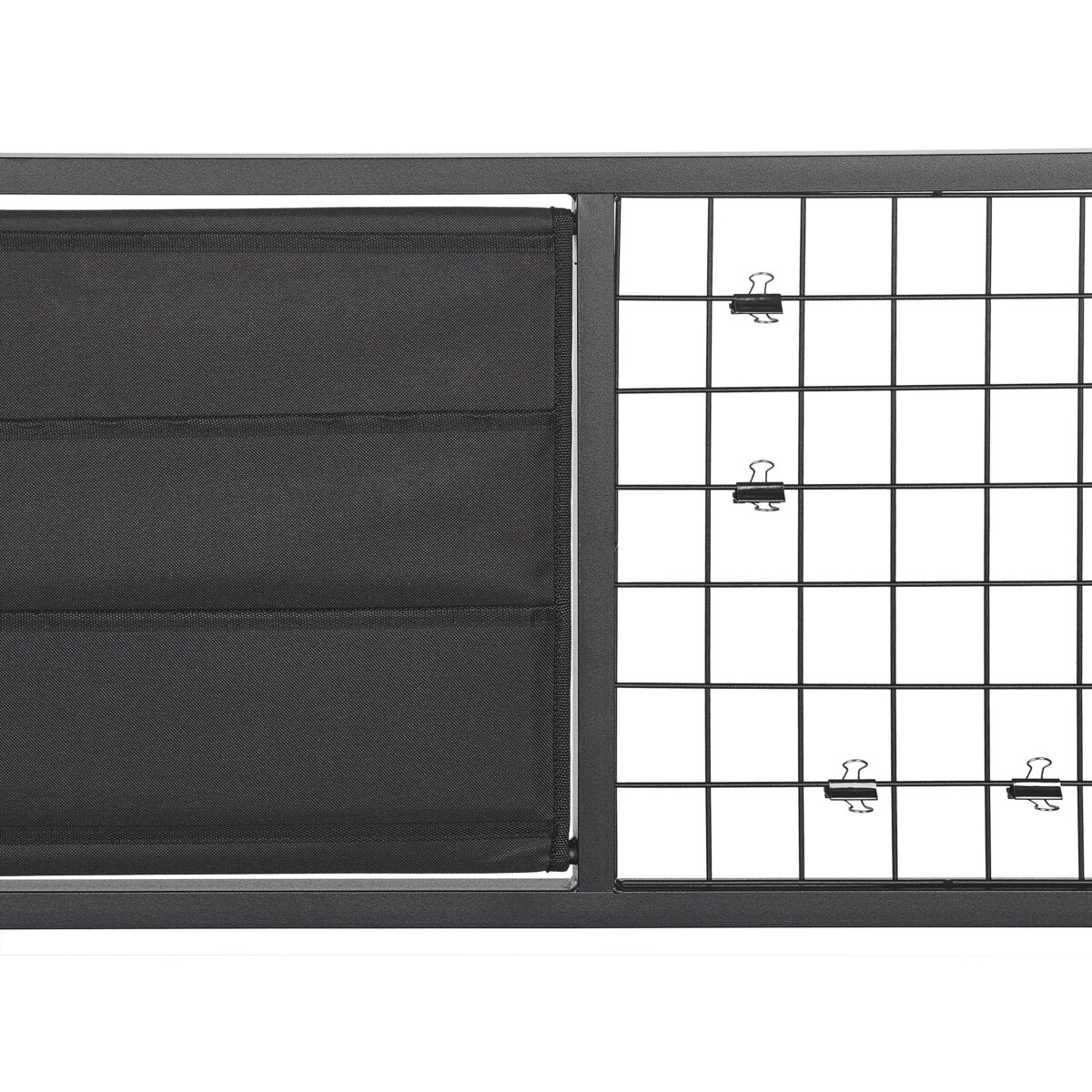 Biurko 118 x 60 cm ciemne drewno z czarnym VINCE